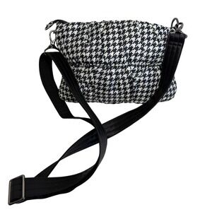 Cath Kidston London Bird Floral Coated Canvas Crossbody Navy Houndstooth Preppy